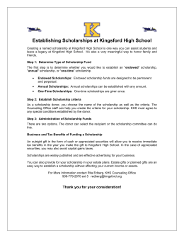 Establishing Scholarships at Kingsford High School