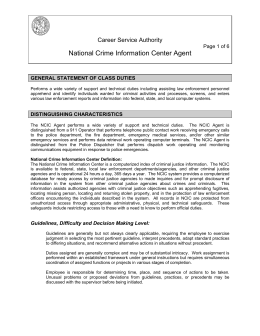 National Crime Information Center Agent