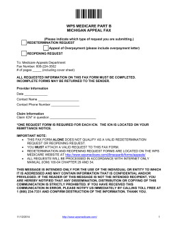 Michigan Appeals Fax Cover Sheet