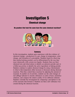 Investigation 5 - Inquiry in Action