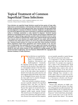 Topical Treatment of Common Superficial Tinea Infections