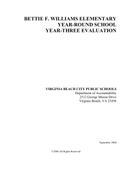 Bettie F. Williams Elementary - Virginia Beach City Public Schools