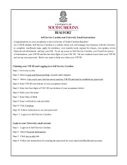 Self Service Carolina and University Email Instructions