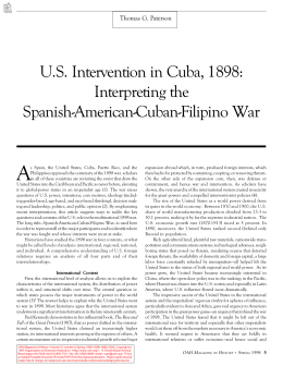 U.S. Intervention in Cuba, 1898: Interpreting the Spanish