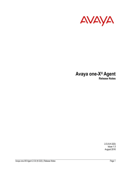 Avaya one-X® Agent