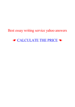 Best essay writing service yahoo answers