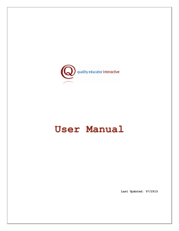 User Manual - Quality Educator Interactive
