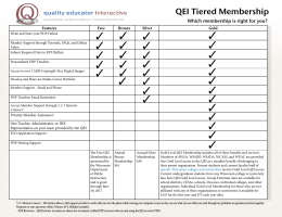 QEI Tiered Membership