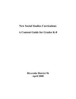 Social Studies Curriculum - Riverside Public Schools
