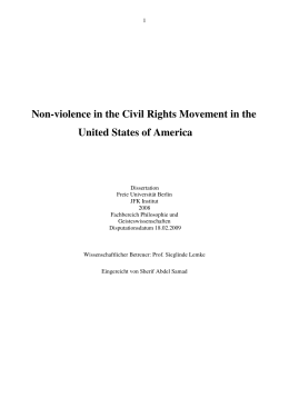Non-violence in the Civil Rights Movement