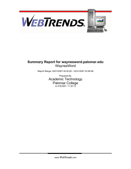 Summary Report for waynesword.palomar.edu WaynesWord