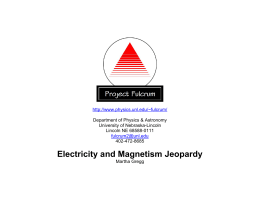 Electricity and Magnetism Jeopardy