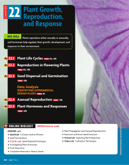 Chapter 22: Plant Growth and Reproductioin