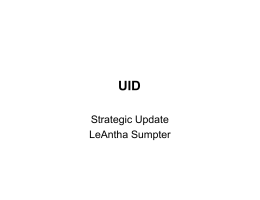 Strategic Update LeAntha Sumpter