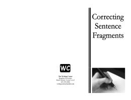 What Are Sentence Fragments