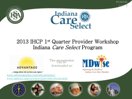 Indiana Care Select Program