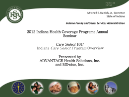 Care Select 101: Indiana Care Select Program Overview
