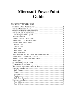 Microsoft PowerPoint Guide