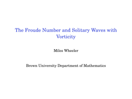 The Froude Number and Solitary Waves with Vorticity