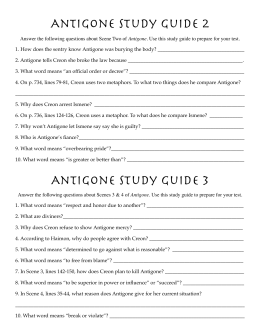 Antigone Study Guide 2 Antigone Study Guide 3