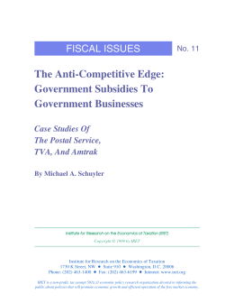 The Anti-Competitive Edge: Government Subsidies To