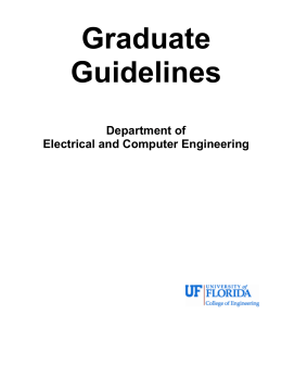 Graduate Guidelines - Department of Electrical and Computer