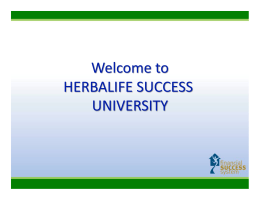 Herbalife Success University Module I