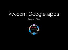 kw.com Google Apps Deeper Dive