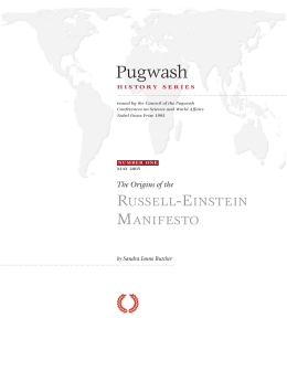 Origins of the Russell-Einstein Manifesto