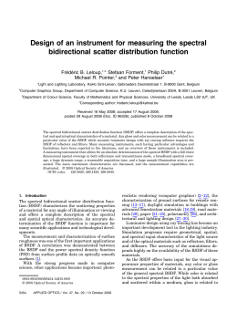 Design of an instrument for measuring the spectral bidirectional
