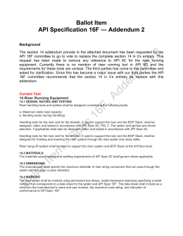 API 16F Section 14 Addendum 2014