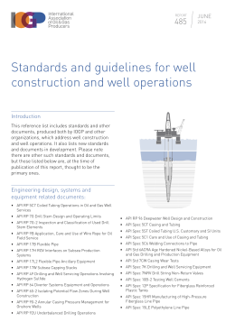 Standards and guidelines for well construction and well operations