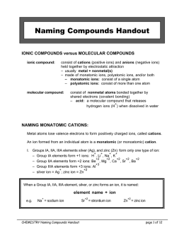 Naming Compounds Handout