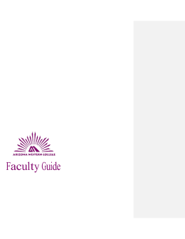 Faculty Guide - Arizona Western College