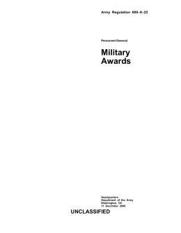 Military - awards -600-8-22