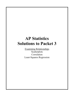 AP Statistics Solutions to Packet 3