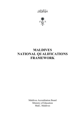 Maldives National Qualifications Framework (MNQF)