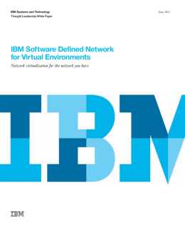IBM Software Defined Network for Virtual
