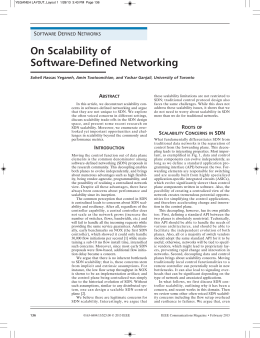 On Scalability of Software-Defined Networking