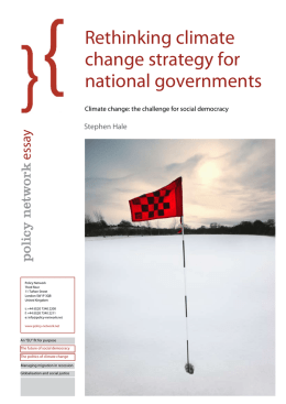 Rethinking climate change strategy for national