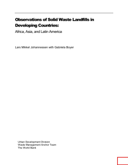 Observations of Solid Waste Landfills in Developing
