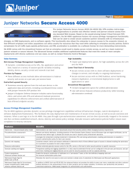 Juniper Networks Secure Access 4000