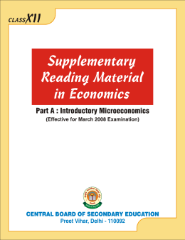 (Microeconomics) Class XII