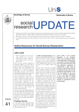here - Social Research Update
