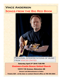 Vince Anderson Songs from the Big Red Book