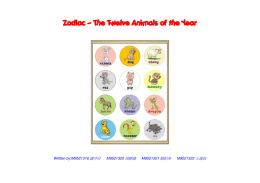 Zodiac – The Twelve Animals of the Year
