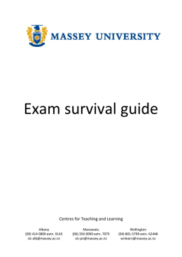 Exam survival guide