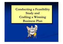 Conducting a Feasibility Study and Crafting a Winning Business