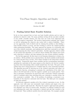 Two-Phase Simplex Algorithm and Duality
