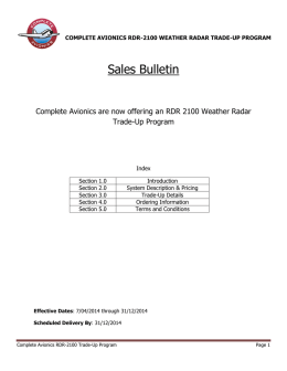 Sales Bulletin - Complete Avionics